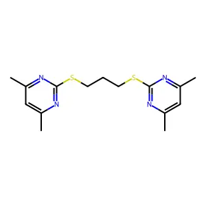 Pyrimidine, 2,2'-(1,3-propanediylbis(thio))bis(4,6-dimethyl- structure