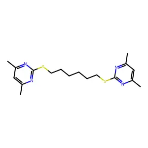 Pyrimidine, 2,2'-(1,6-hexanediylbis(thio))bis(4,6-dimethyl- structure