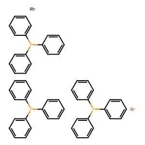 Bromotris(triphenylphosphine)rhodium structure