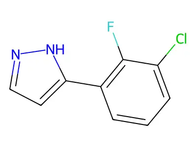 5-(3-chloro-2-fluorophenyl)-1H-pyrazole structure