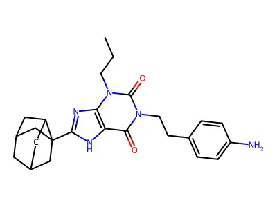 1-(4-Aminophenethyl)-8-(3-noradamantyl)-3-propylxanthine structure