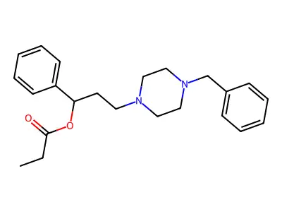 3-(4-Benzylpiperazin-1-yl)-1-phenylpropyl propanoate structure