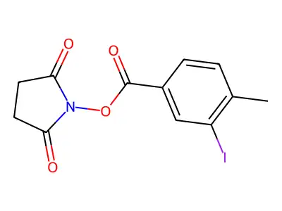 N-Succinimidyl 4-methyl-3-iodobenzoate structure
