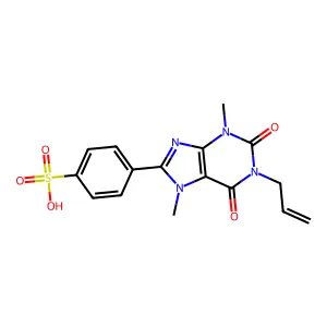 1-Allyl-3,7-dimethyl-8-sulfophenylxanthine structure
