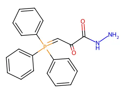 Propanoic acid, 2-oxo-3-(triphenylphosphoranylidene)-, hydrazide structure
