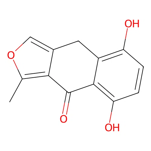 5,8-dihydroxy-3-methyl-4-(9H)-naphtho(2,3-c)furanone structure