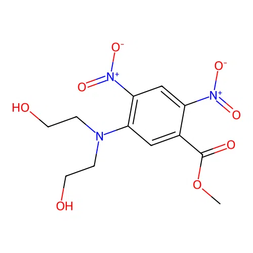 Methyl 5-[bis(2-hydroxyethyl)amino]-2,4-dinitrobenzoate structure
