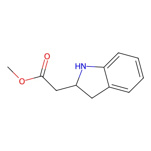 Methyl 2,3-dihydro-1H-indole-2-acetate structure
