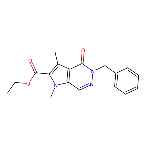 Ethyl 5-benzyl-1,3-dimethyl-4-oxo-4,5-dihydro-1H-pyrrolo[2,3-d]pyridazine-2-carboxylate structure