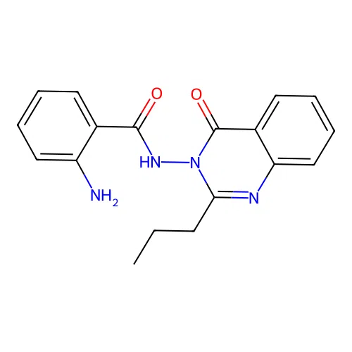 2-amino-N-(4-oxo-2-propylquinazolin-3-yl)benzamide structure