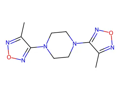 Piperazine, 1,4-bis(methylfurazanyl)- structure