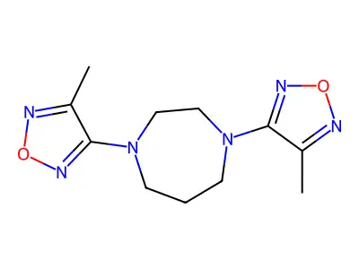 1H-1,4-Diazepine, hexahydro-1,4-bis(methylfurazanyl)- structure
