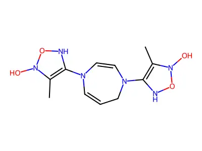 1H-1,4-Diazepine, hexahydro-1,4-bis(methylfurazanyl)-, N(sup 1),N(sup 4)-dioxide structure