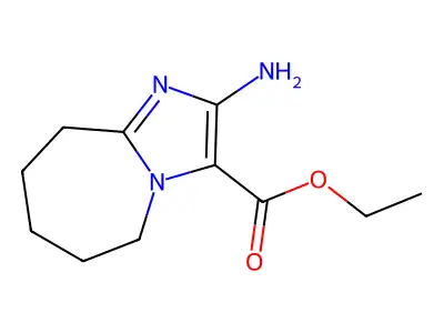 ethyl 2-amino-6,7,8,9-tetrahydro-5H-imidazo[1,2-a]azepine-3-carboxylate structure