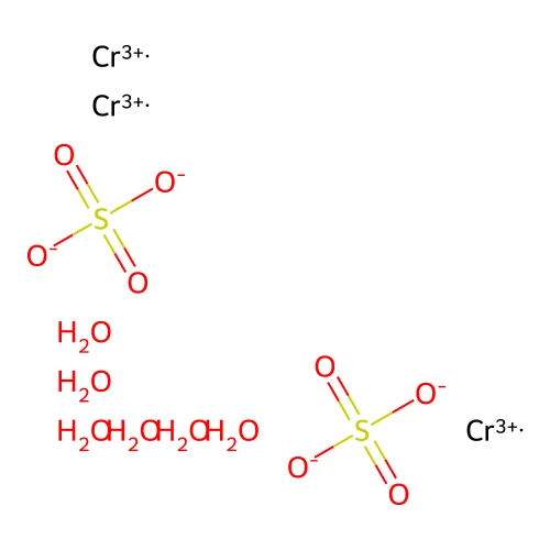 Chromium(3+);disulfate;hexahydrate structure