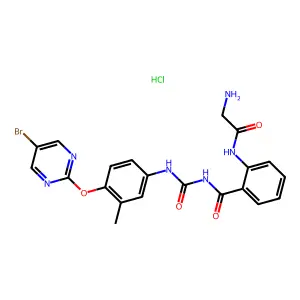 Glycylaminophenylbenzoylurea (HCl salt) structure