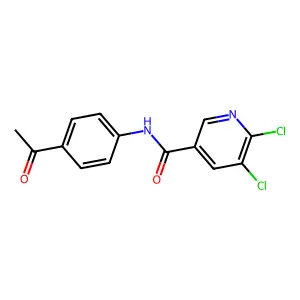 N-(4-acetylphenyl)-5,6-dichloropyridine-3-carboxamide structure