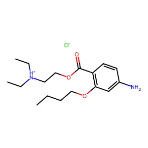 4-Amino-2-butoxy-benzoic acid 2-(diethylamino)ethyl ester hydrochloride structure