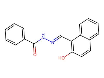2-Hydroxy-1-naphthylaldehyde benzoyl hydrazone structure