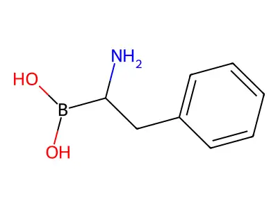 (1-Amino-2-phenylethyl)boronic acid structure