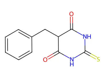 5-benzyl-6-hydroxy-2-sulfanylidene-1H-pyrimidin-4-one structure