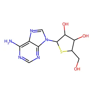 2-(6-Aminopurin-9-yl)-5-(hydroxymethyl)thiolane-3,4-diol structure