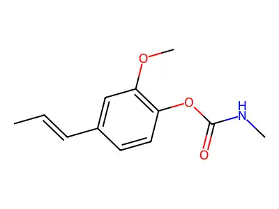 (2-methoxy-4-prop-1-enylphenyl) N-methylcarbamate structure