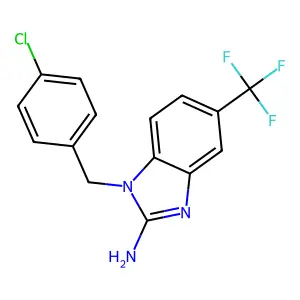 2-Amino-1-(4-chlorobenzyl)-5-trifluoromethylbenzimidazole structure