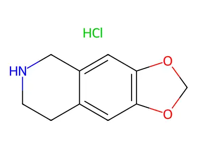 6,7-Methylenedioxy-1,2,3,4-tetrahydroisoquinoline hydrochloride structure