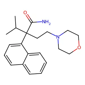 1-Naphthaleneacetamide, alpha-isopropyl-alpha-(2-morpholinoethyl)- structure