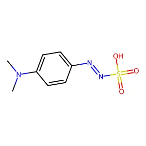 p-Dimethylaminodiazobenzenesulfonic acid structure