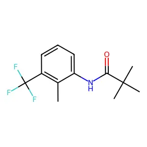 2,2-dimethyl-N-[2-methyl-3-(trifluoromethyl)phenyl]propanamide structure