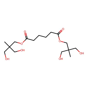 Hexanedioic acid, 1,6-bis(3-hydroxy-2-(hydroxymethyl)-2-methylpropyl) ester structure