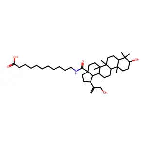 Undecanoic acid, 11-(((3beta)-3,30-dihydroxy-28-oxolup-20(29)-en-28-yl)amino)- structure