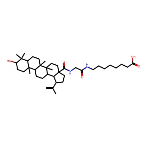 Betulinic acid NH-CH2CONH-HepCOOH deriv. structure