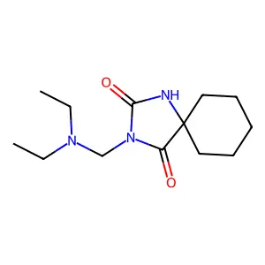 1,3-Diazaspiro(4.5)decane-2,4-dione, 3-((diethylamino)methyl)- structure