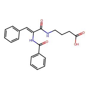 4-(2-Benzoylamino-3-phenyl-acryloylamino)-butyric acid structure