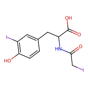 N-iodoacetyl-3-iodotyrosine structure