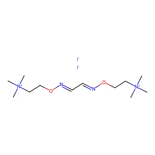 Ammonium, (ethanediylidenebis(nitrilooxyethylene))bis(trimethyl-, diiodide structure