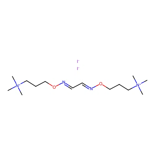 Ammonium, (ethanediylidenebis(nitrilooxytrimethylene))bis(trimethyl-, diiodide structure
