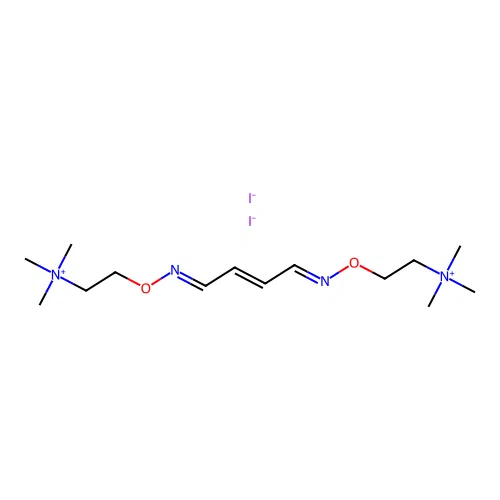 Ammonium, (2-butenediylidenebis(nitrilooxyethylene))bis(trimethyl-, diiodide structure