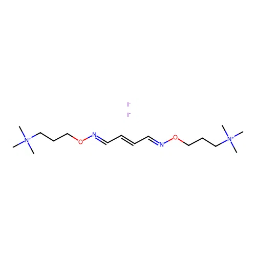 Ammonium, (2-butenediylidenebis(nitrilooxytrimethylene))bis(trimethyl-, diiodide structure