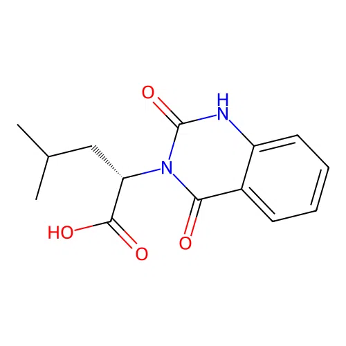 (S)-2-(2,4-dioxo-1,2-dihydroquinazolin-3(4H)-yl)-4-methylpentanoic acid structure