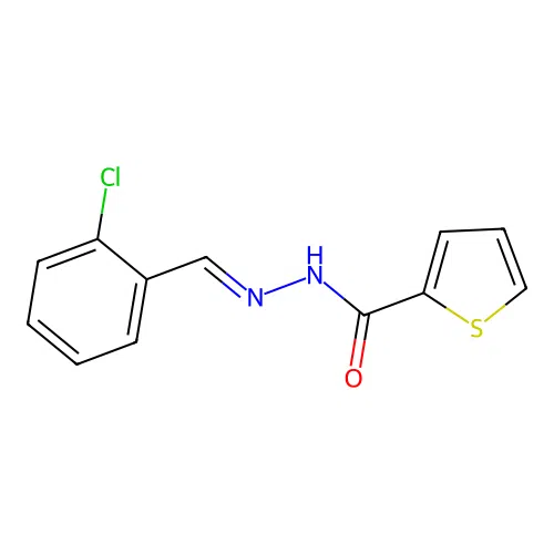 N'-(2-chlorobenzylidene)-2-thiophenecarbohydrazide structure