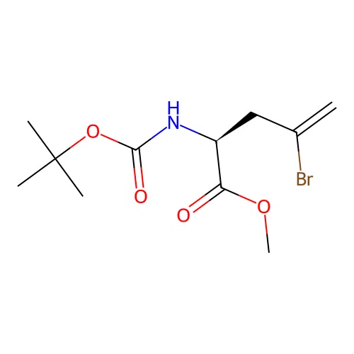 Methyl (2S)-4-bromo-2-[[(1,1-dimethylethoxy)carbonyl]amino]-4-pentenoate structure