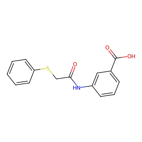 3-{[(Phenylsulfanyl)acetyl]amino}benzoic acid structure