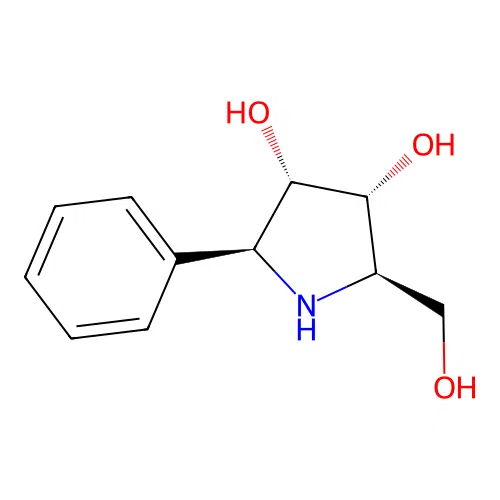 (2R,3R,4S,5S)-2-(Hydroxymethyl)-5-phenylpyrrolidine-3,4-diol structure