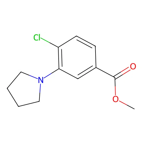 Methyl 4-chloro-3-(pyrrolidin-1-yl)benzoate structure
