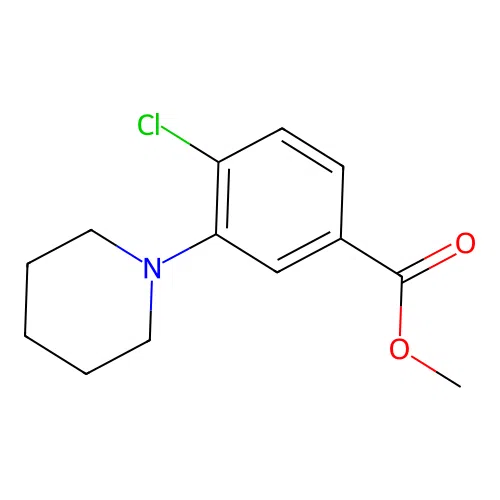 Methyl 4-chloro-3-(piperidin-1-yl)benzoate structure