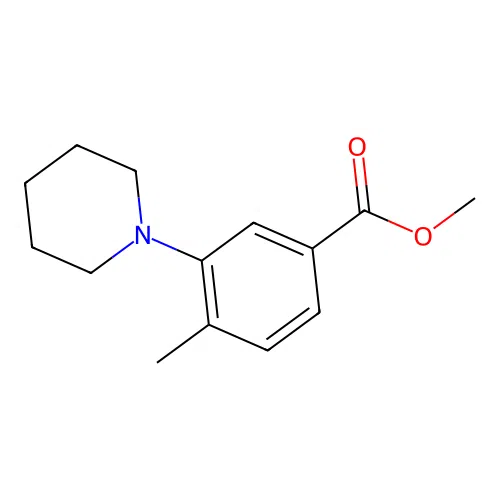 Methyl 4-methyl-3-(piperidin-1-yl)benzoate structure